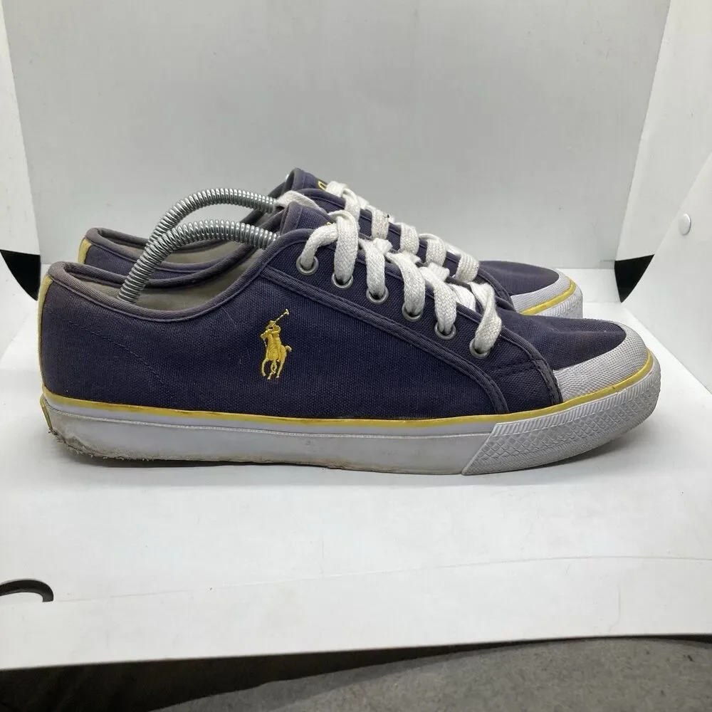 Polo Ralph Lauren Cantor Low Canvas Shoe Mens size 9.5 Navy Blue Chancery